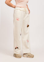 White Dotted color pants
