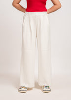 White woolen  super soft 4 way stretch Pants