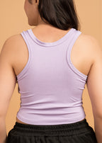 Bloom Beaded Crop Tank – Lavender