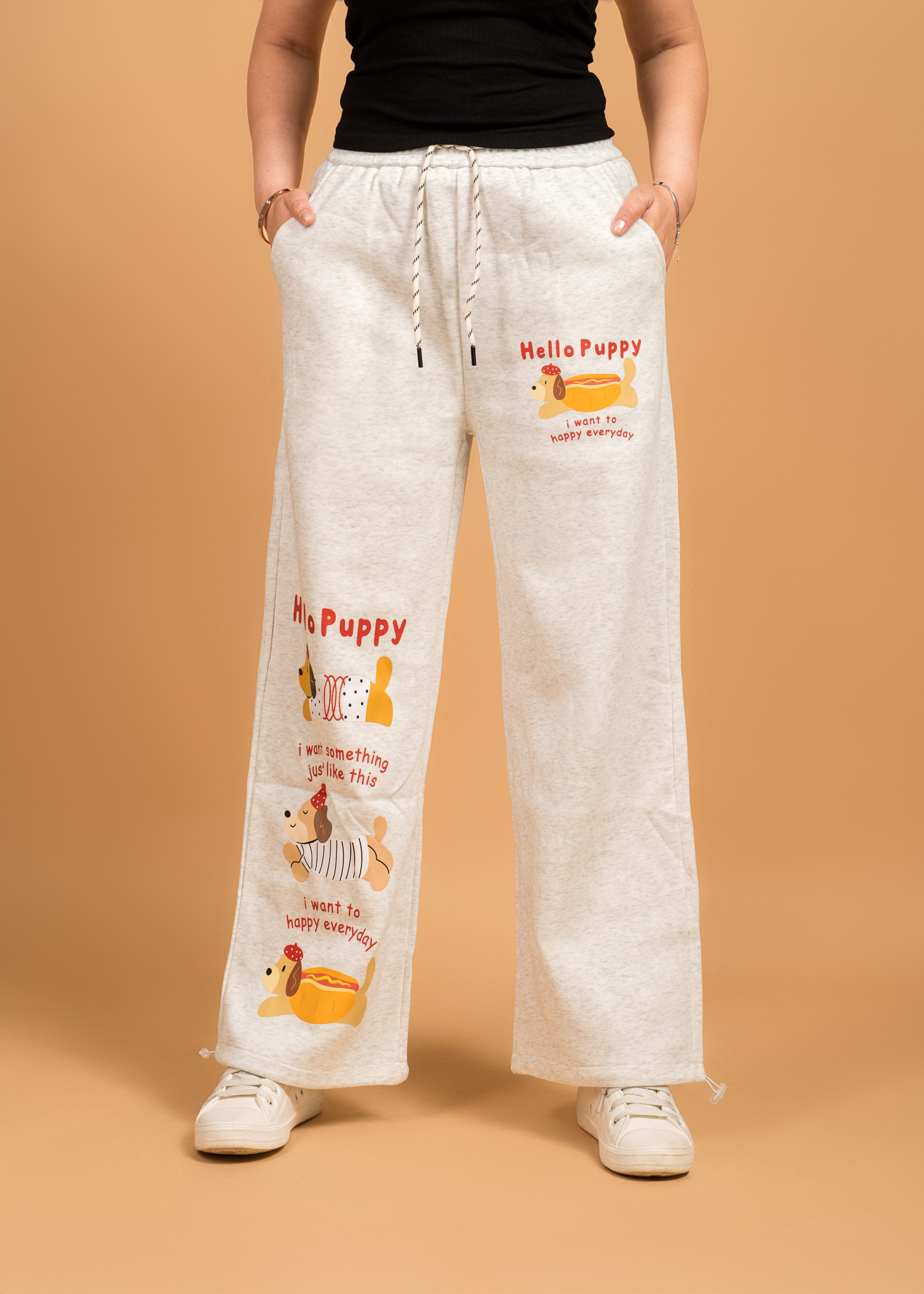 White Casual Pajama Style Imported Prints