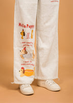 White Casual Pajama Style Imported Prints