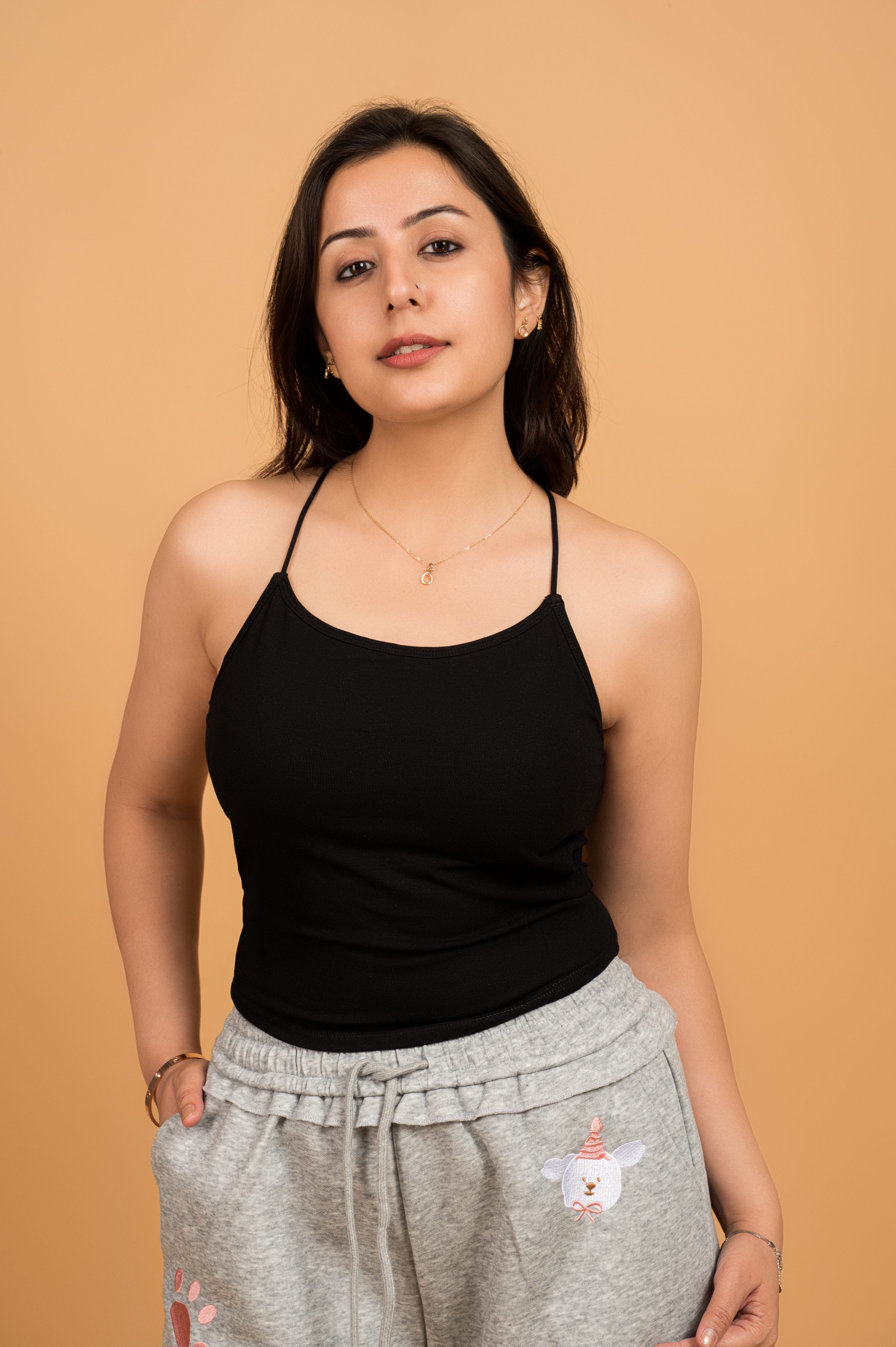 Black stylish free size Top